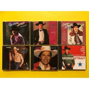 George Strait 6 CD LOT Latest Greatest Hits Blue Neon Holding My Own Country